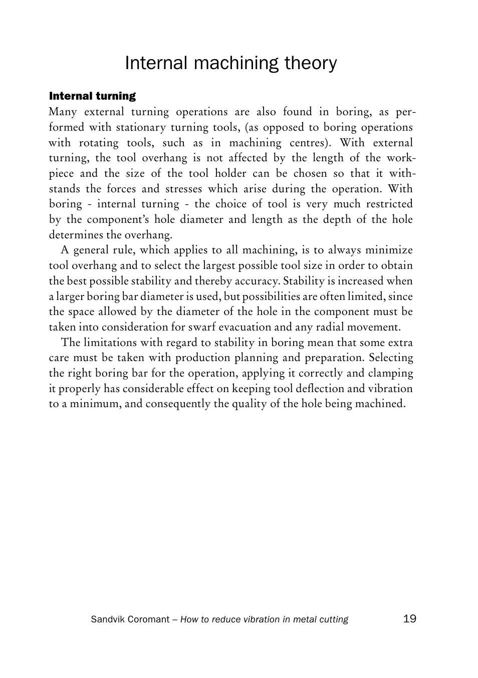 Internal machining theory | Sandvik Coromant Silent tools - How to reduce vibration in metal cutting User Manual | Page 23 / 60