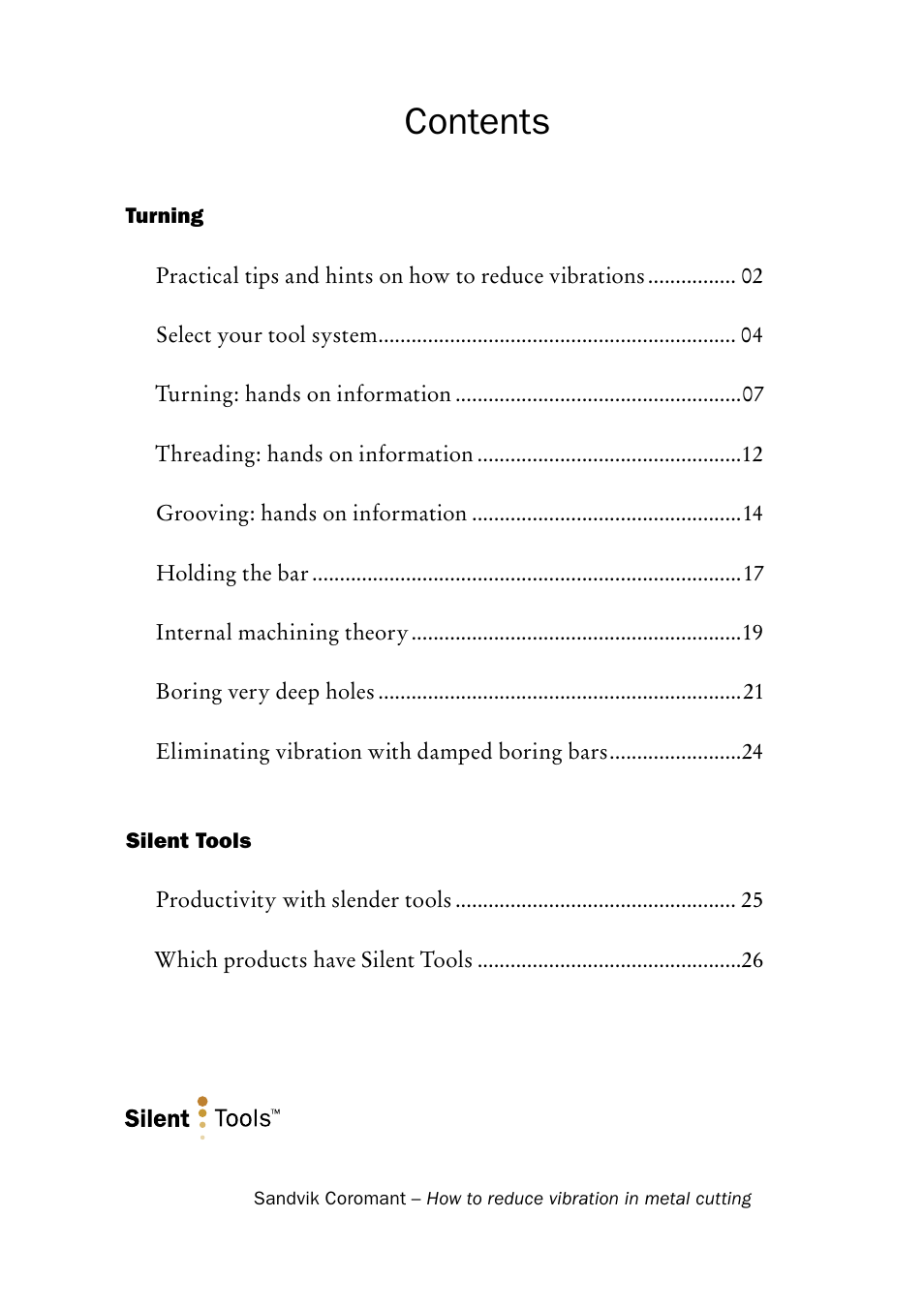 Sandvik Coromant Silent tools - How to reduce vibration in metal cutting User Manual | Page 4 / 60