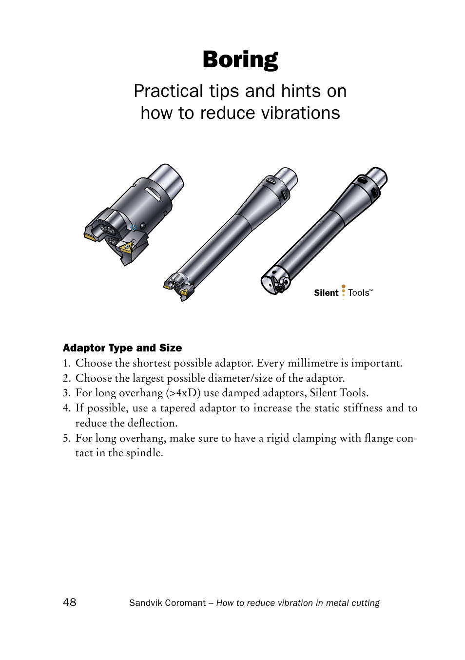 Boring | Sandvik Coromant Silent tools - How to reduce vibration in metal cutting User Manual | Page 52 / 60