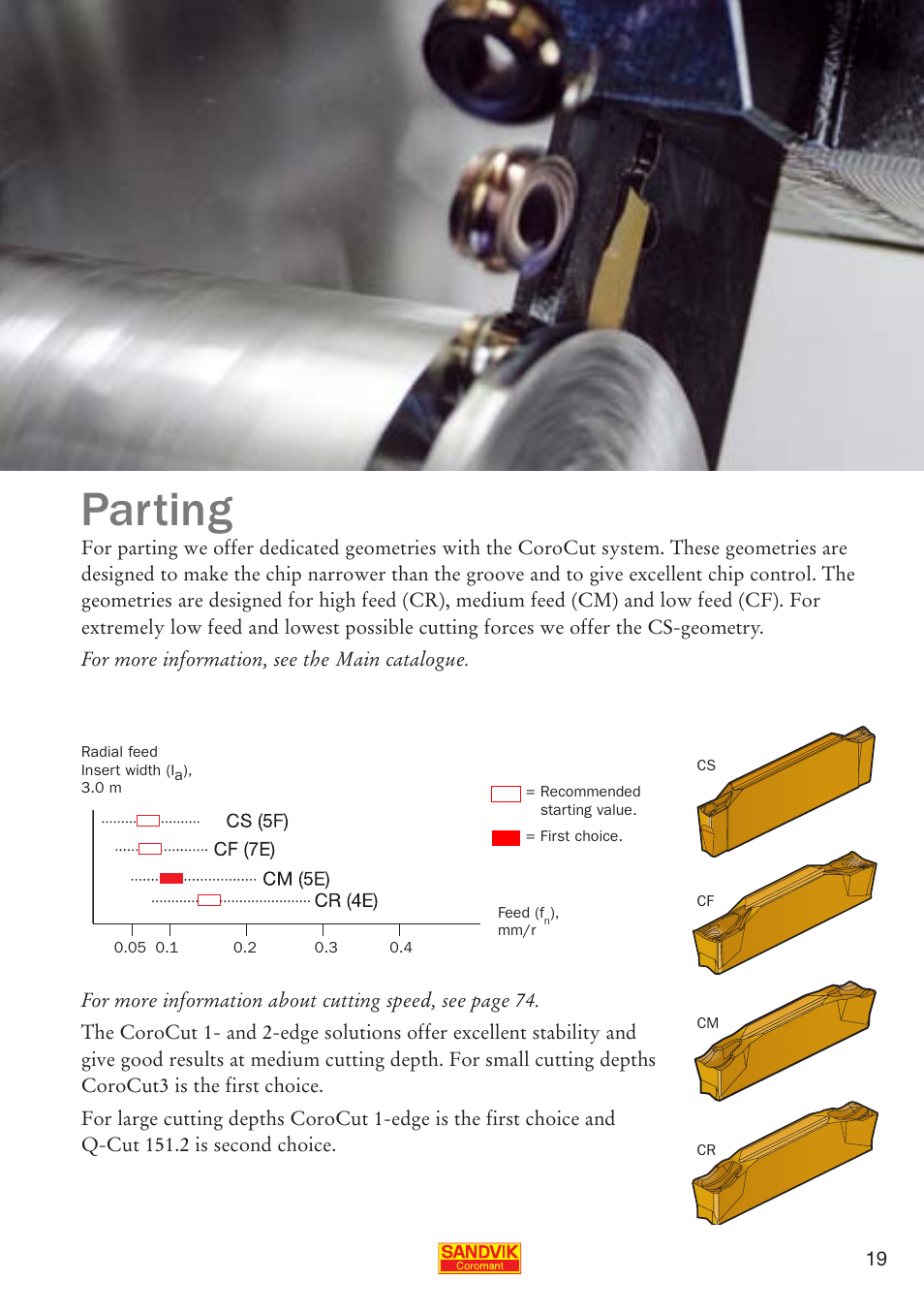 Parting | Sandvik Coromant Parting and grooving - users guide User Manual | Page 21 / 84