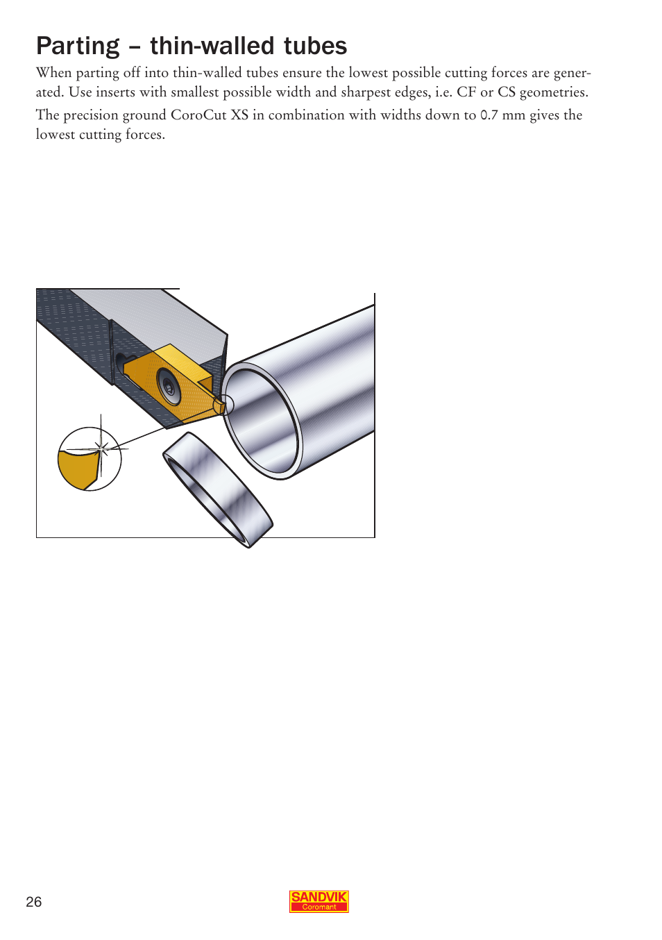 Parting – thin-walled tubes | Sandvik Coromant Parting and grooving - users guide User Manual | Page 28 / 84