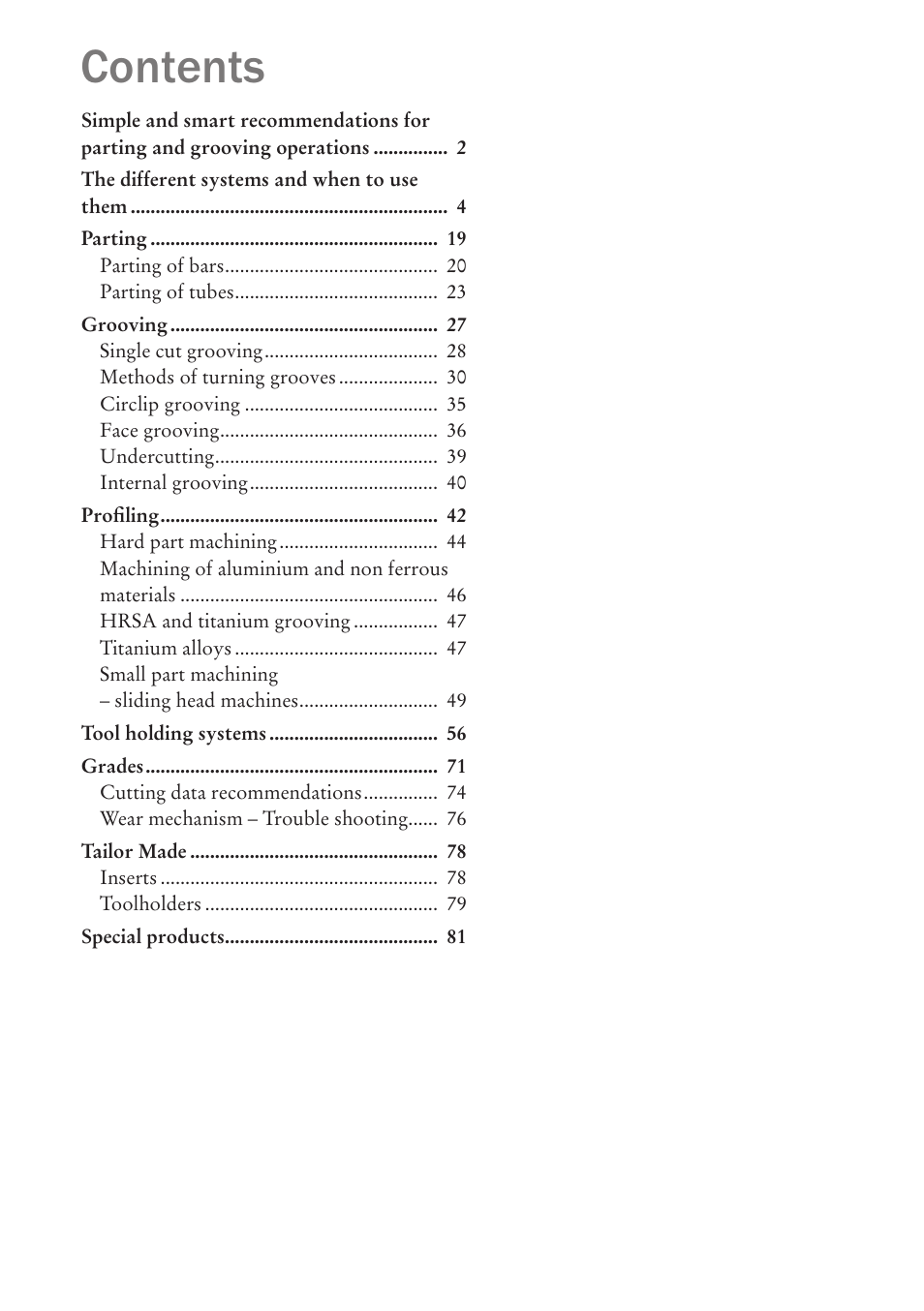 Sandvik Coromant Parting and grooving - users guide User Manual | Page 3 / 84