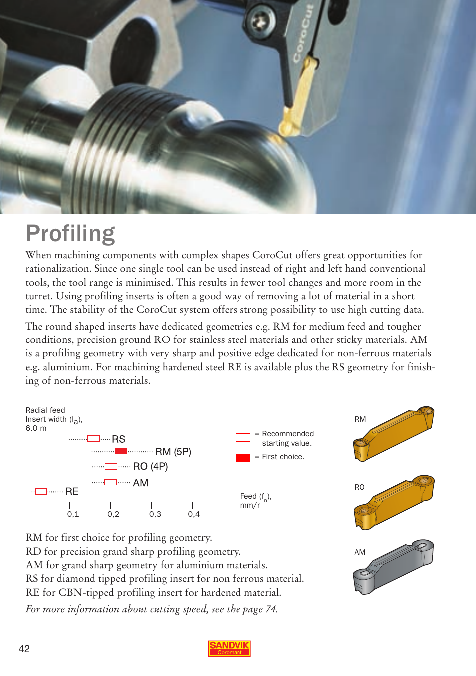 Profiling | Sandvik Coromant Parting and grooving - users guide User Manual | Page 44 / 84