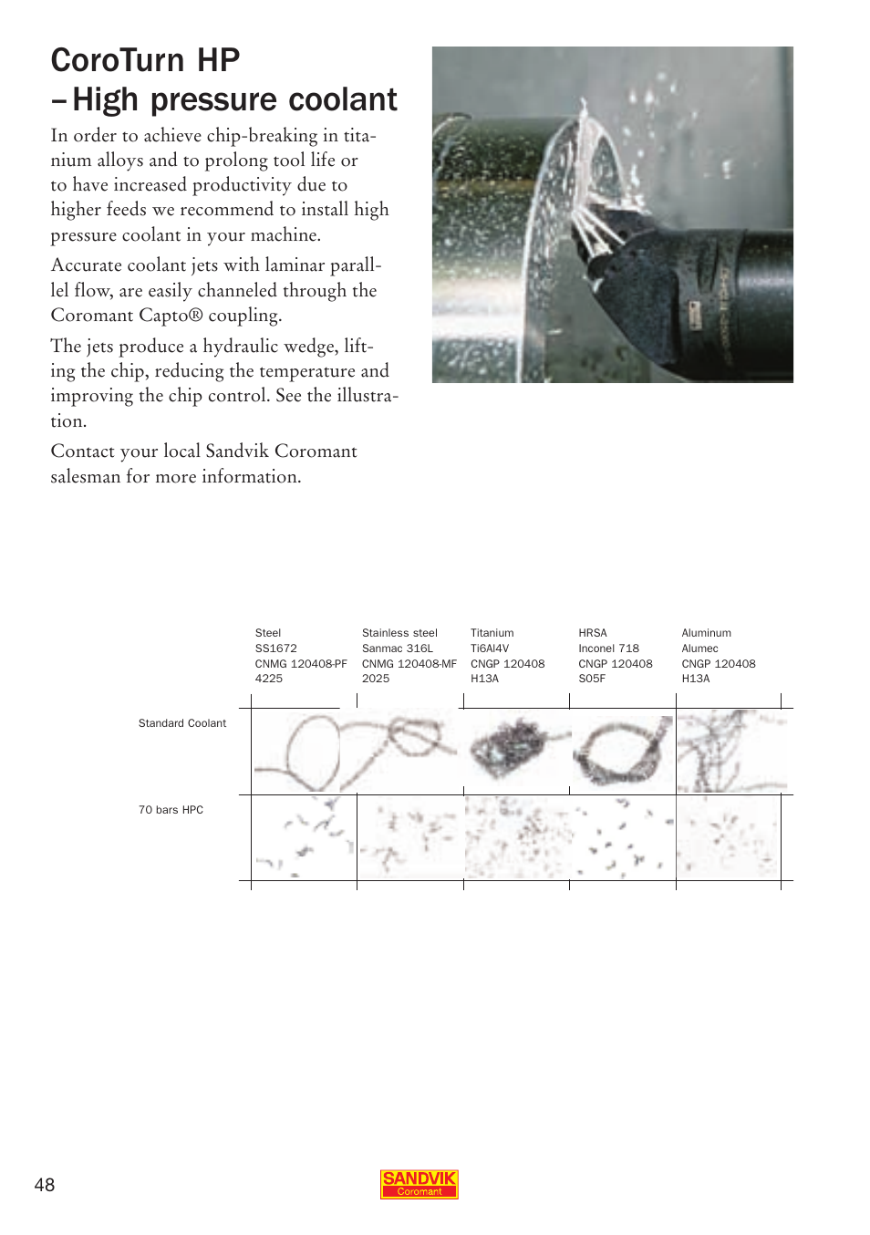 Coroturn hp – high pressure coolant | Sandvik Coromant Parting and grooving - users guide User Manual | Page 50 / 84