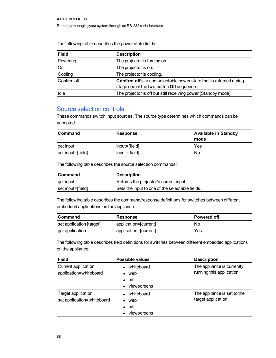 Source selection controls | Smart Technologies 800i5e-SMP User Manual | Page 100 / 118