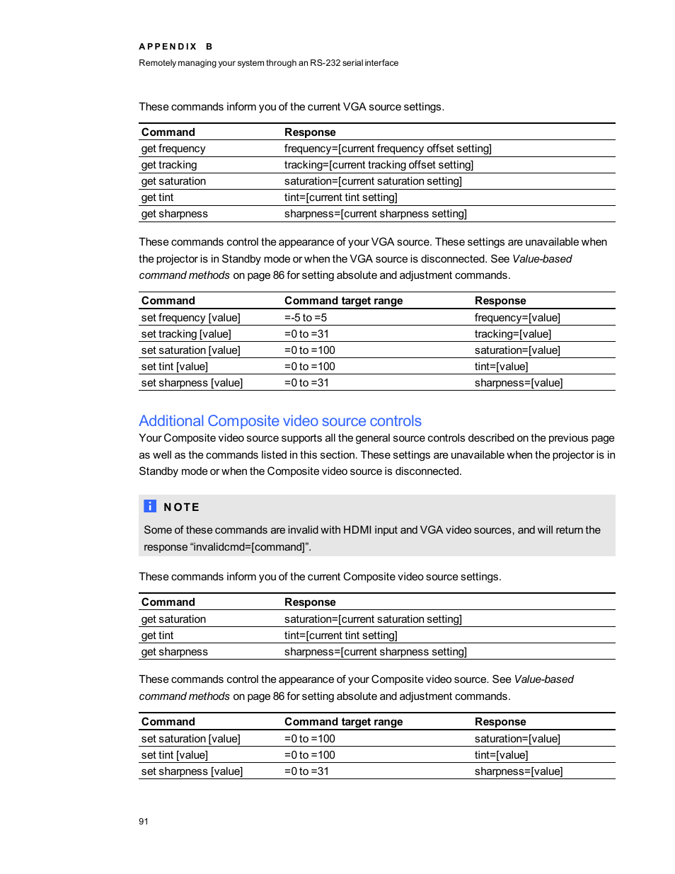 Additional composite video source controls | Smart Technologies 800i5e-SMP User Manual | Page 103 / 118