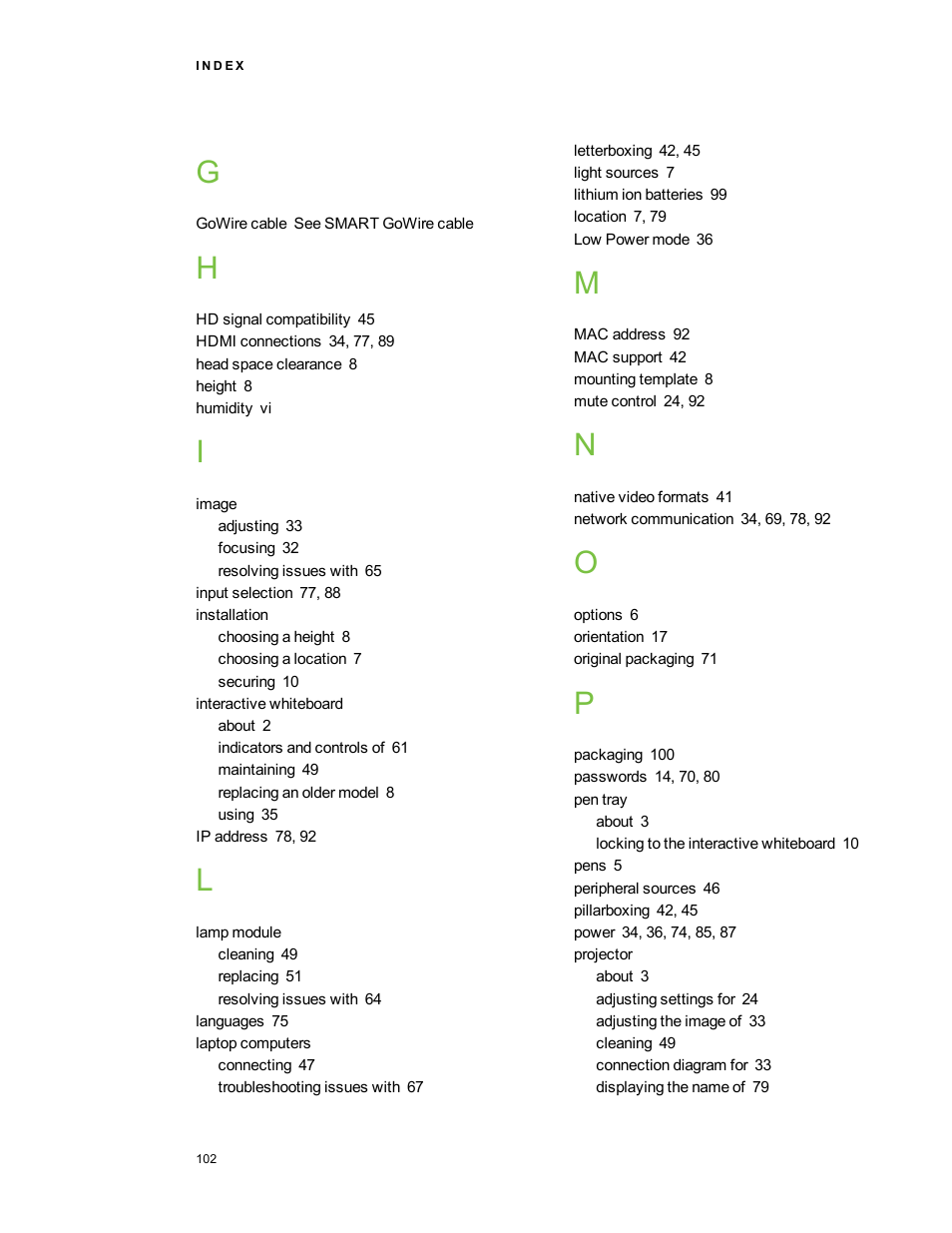 Smart Technologies 800i5e-SMP User Manual | Page 114 / 118