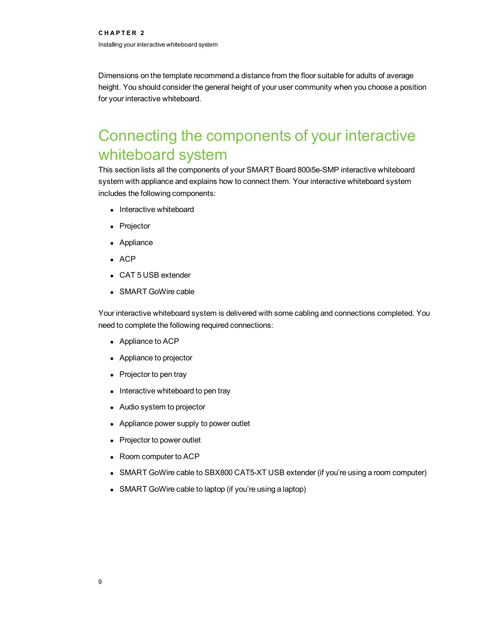 Smart Technologies 800i5e-SMP User Manual | Page 21 / 118