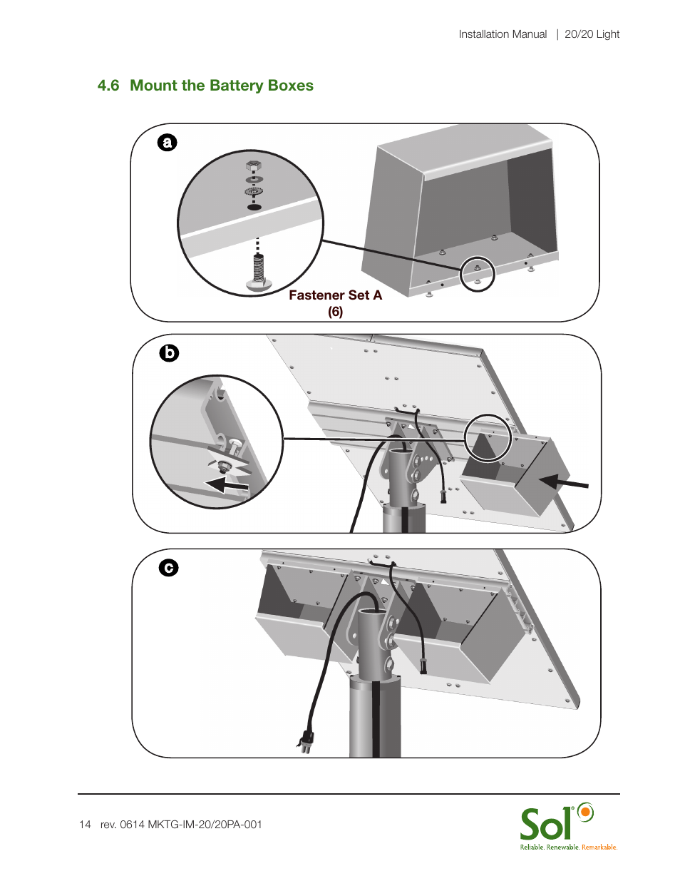Sol 20/20 Solar LED Lighting Systems User Manual | Page 14 / 19