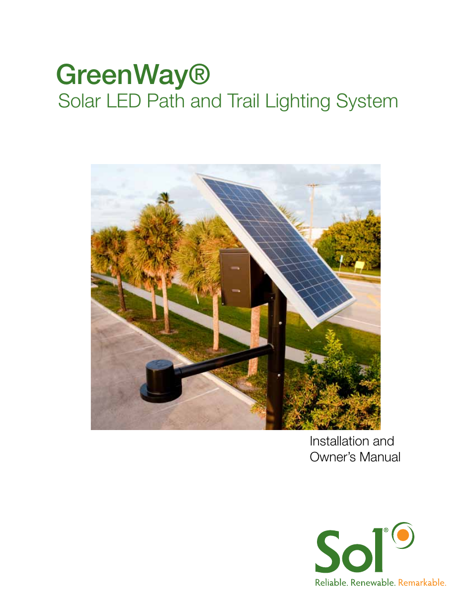 Sol GreenWay Solar Path Lighting User Manual | 20 pages
