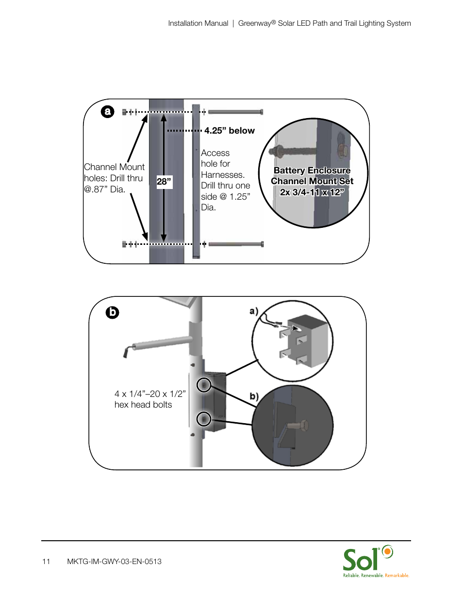 Sol GreenWay Solar Path Lighting User Manual | Page 11 / 20
