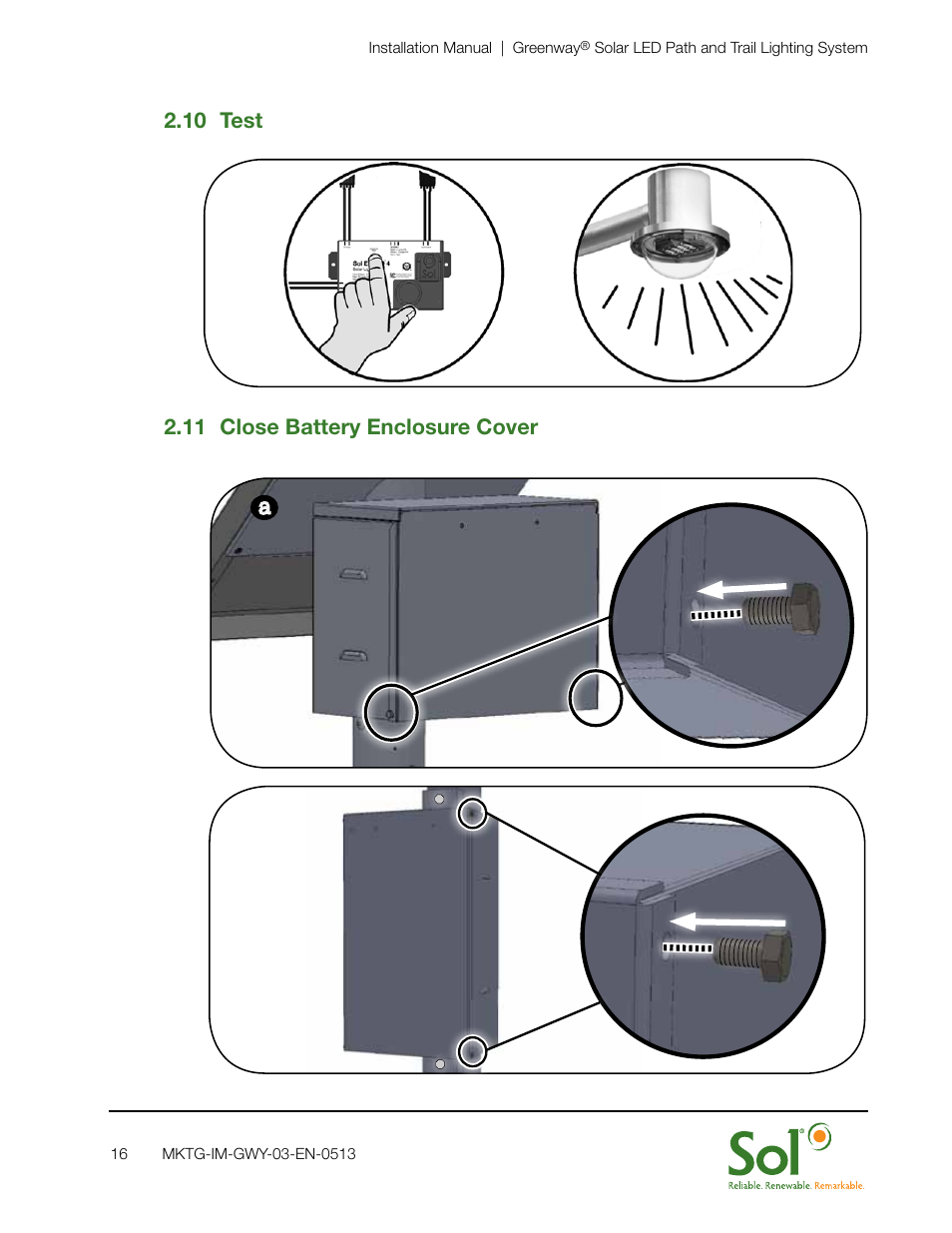 Sol GreenWay Solar Path Lighting User Manual | Page 16 / 20