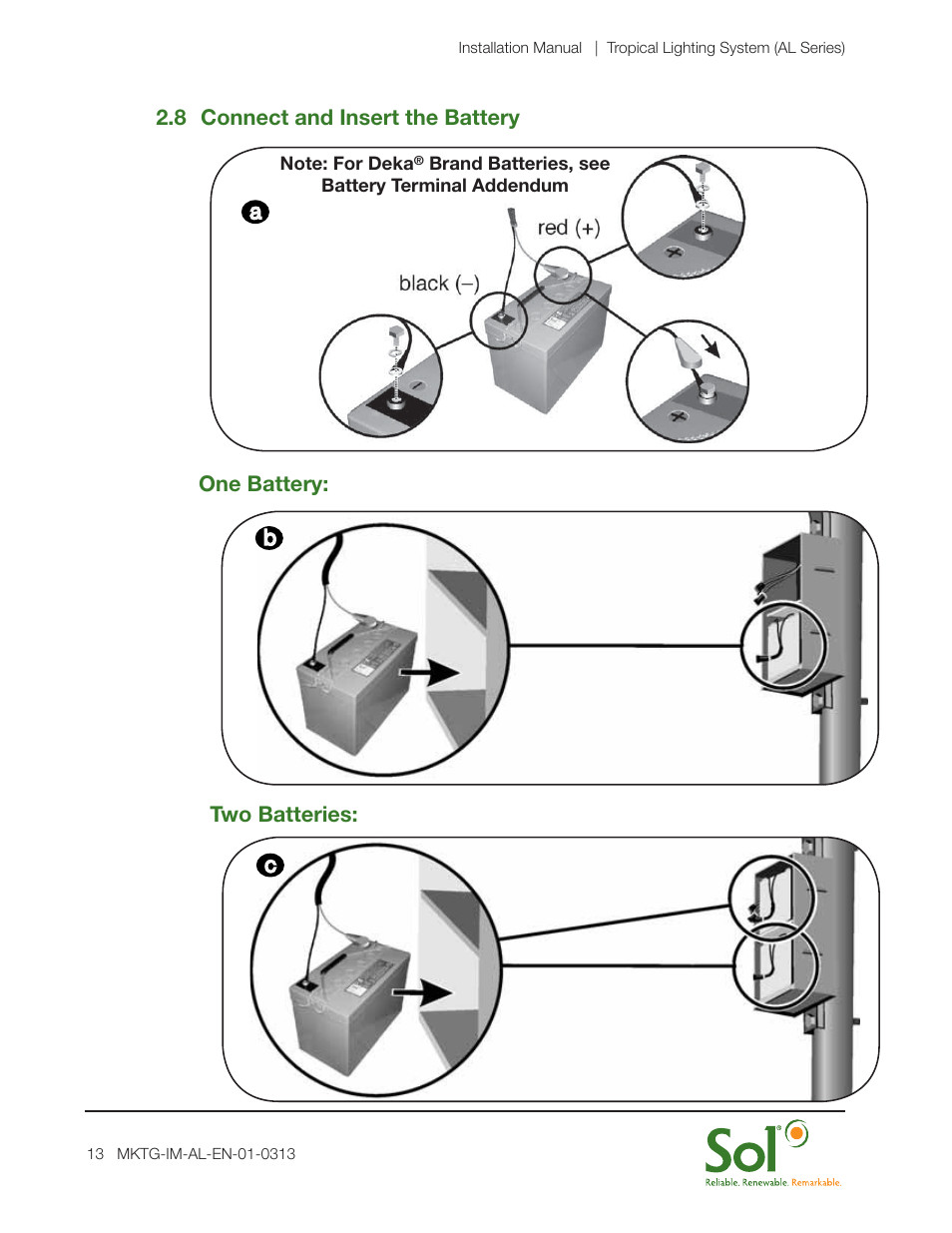 Sol AL Series Tropical Lighting System User Manual | Page 13 / 16