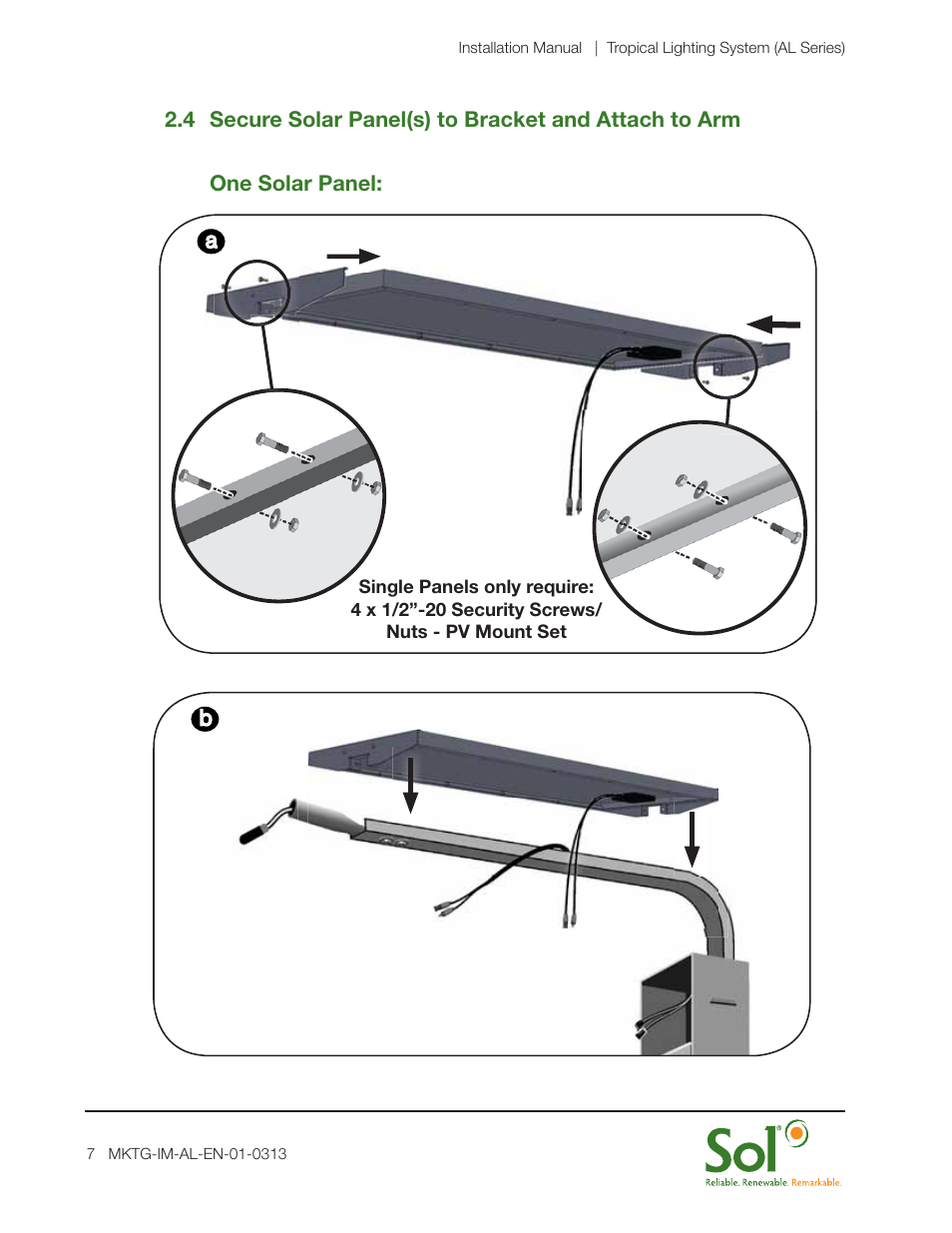 Sol AL Series Tropical Lighting System User Manual | Page 7 / 16