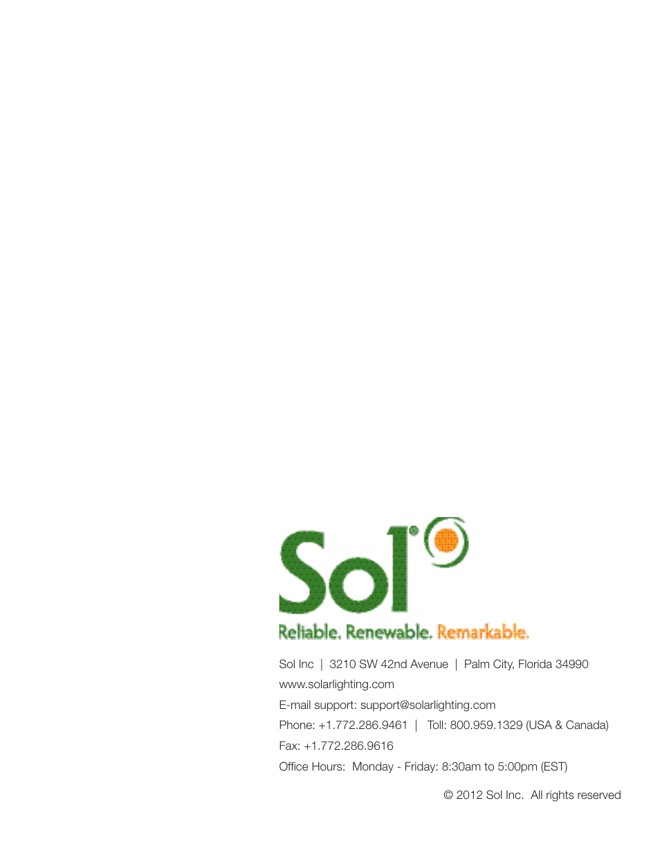 Sol Transit Shelter Security Lighting User Manual | Page 12 / 12