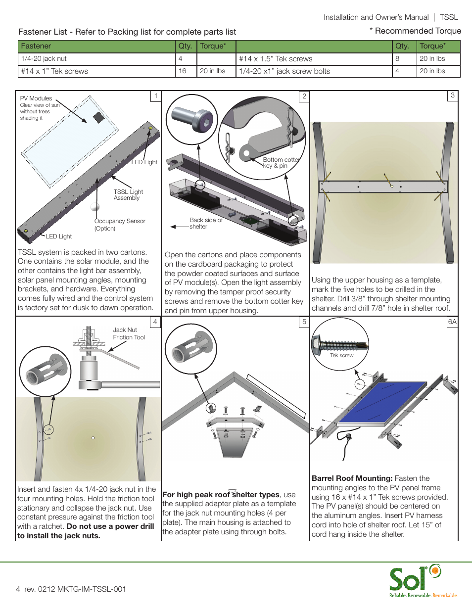 Sol Transit Shelter Security Lighting User Manual | Page 4 / 12