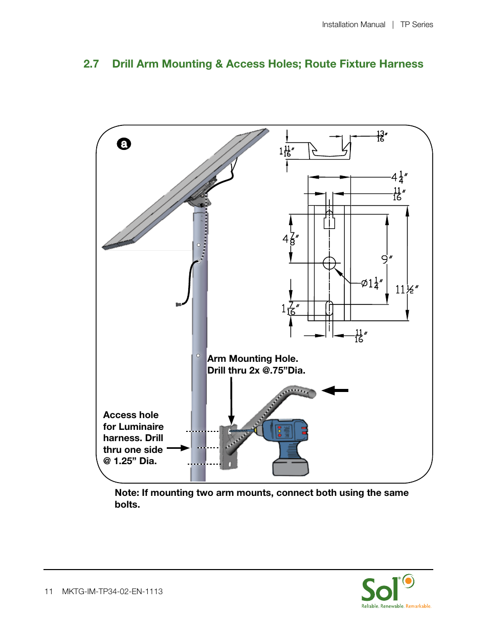 Sol TP Series Triple or Quad PV User Manual | Page 11 / 20