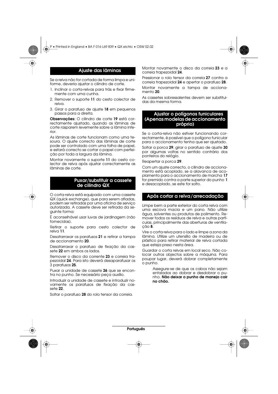 Atco QX User Manual | Page 38 / 97