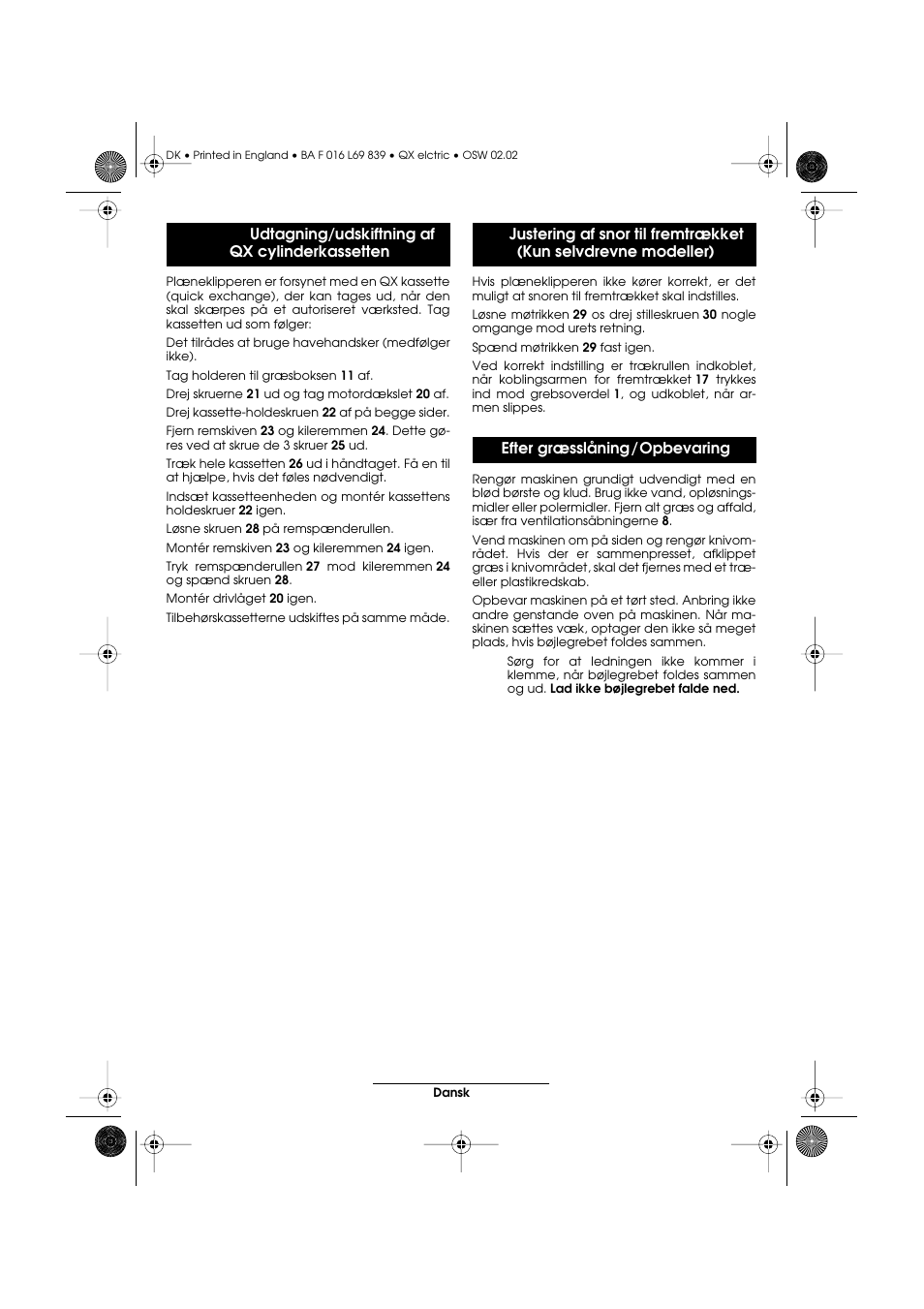 Atco QX User Manual | Page 59 / 97