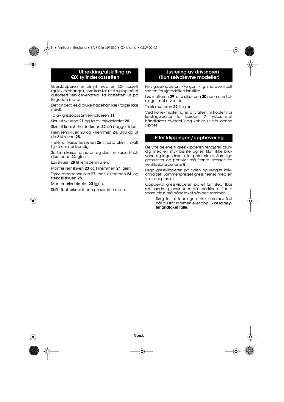 Atco QX User Manual | Page 73 / 97