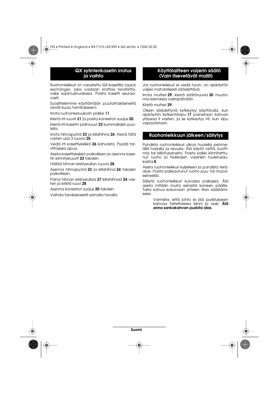 Atco QX User Manual | Page 80 / 97