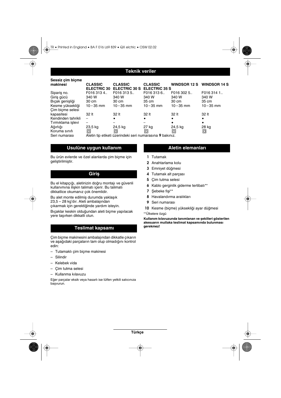 Atco QX User Manual | Page 91 / 97
