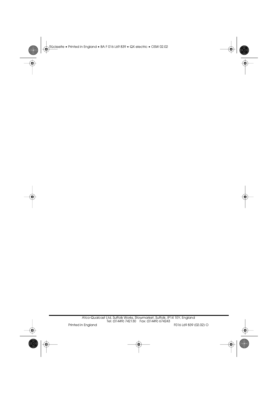 Atco QX User Manual | Page 97 / 97