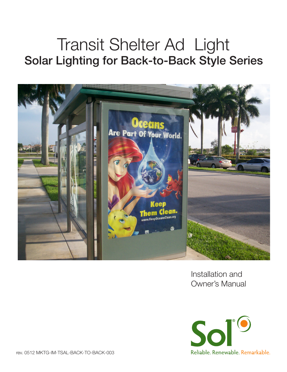 Sol Transit Shelter Ad Light User Manual | 24 pages