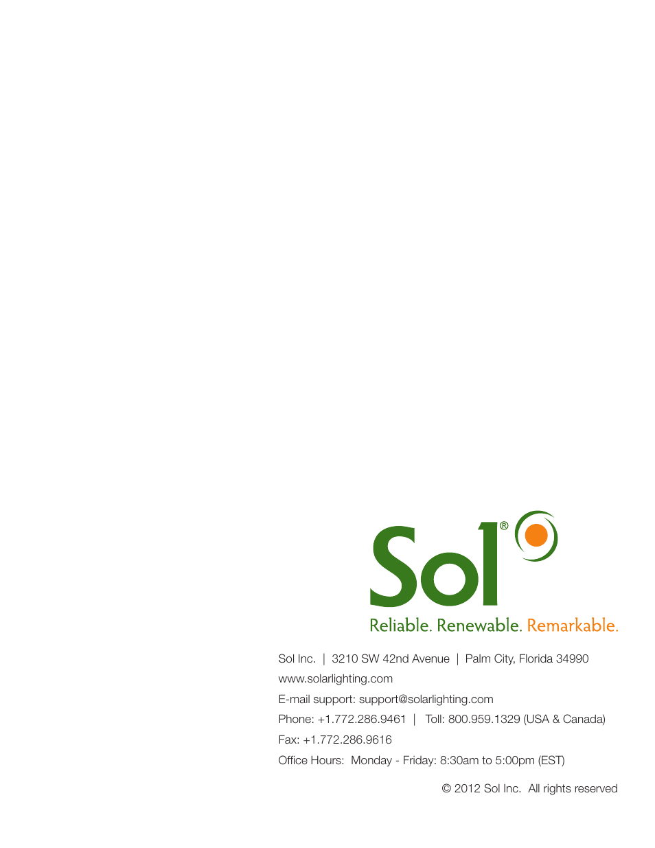 Sol Transit Shelter Ad Light User Manual | Page 24 / 24