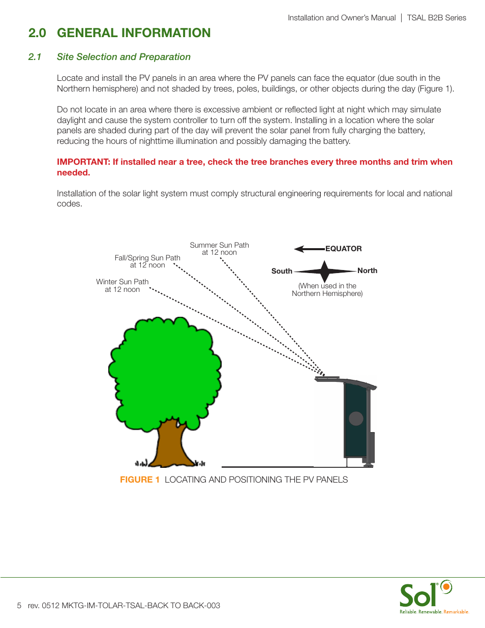 0 general information | Sol Transit Shelter Ad Light User Manual | Page 5 / 24