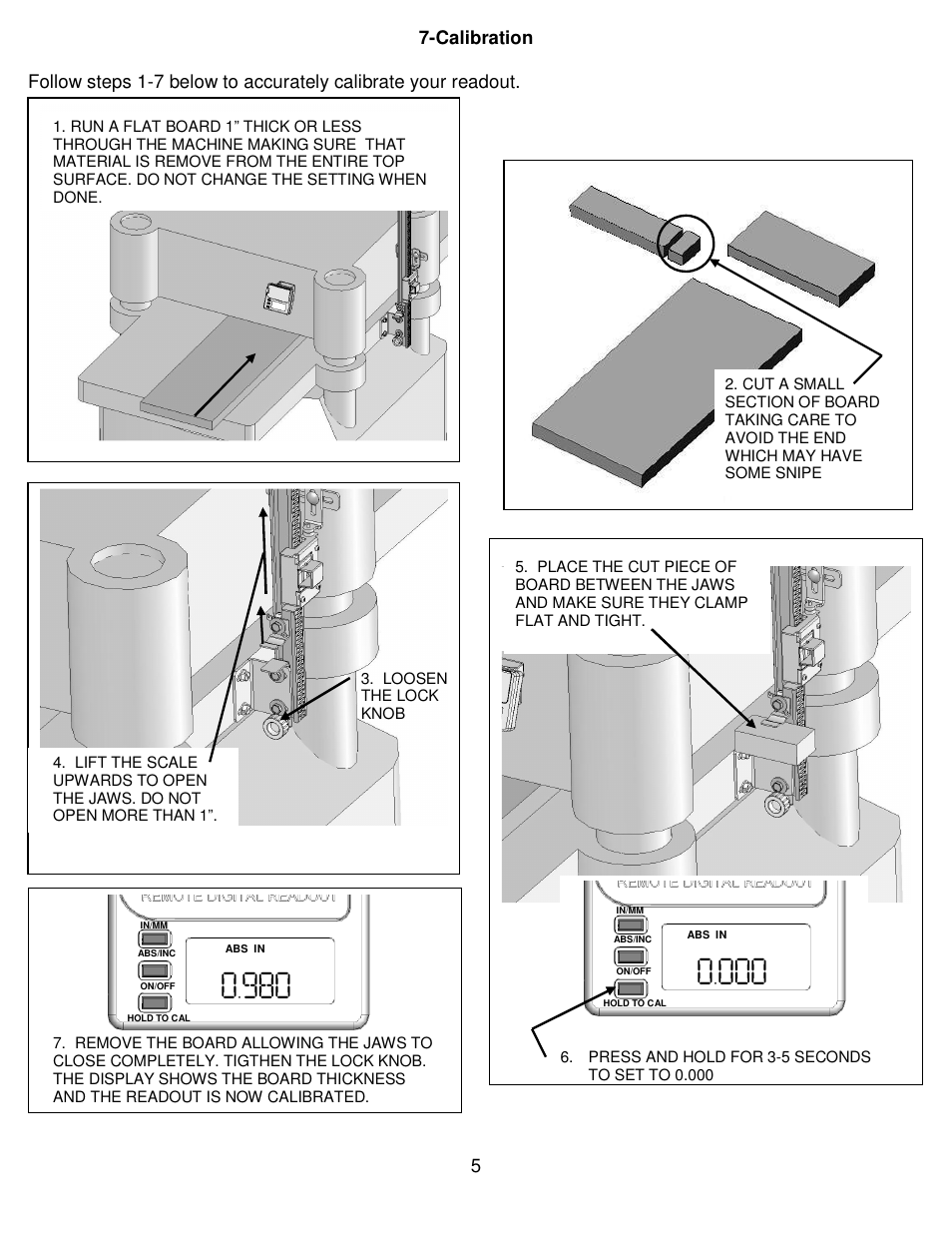 Wixey WR550 REMOTE PLANER READOUT User Manual | Page 5 / 8