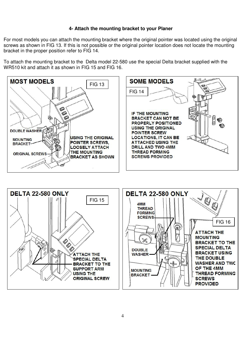 Wixey WR510 PLANER READOUT User Manual | Page 4 / 8