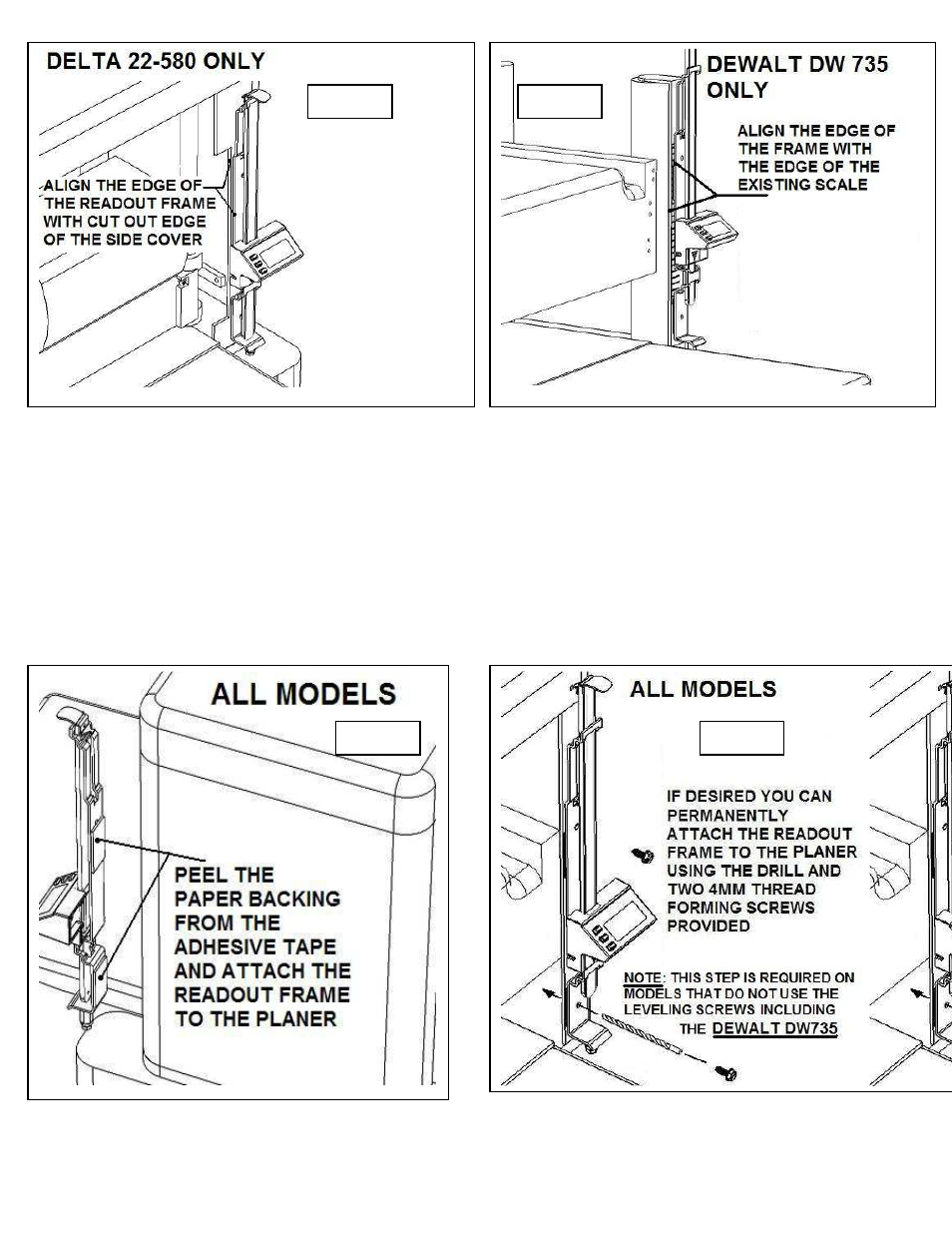 Wixey WR510 Type 2 PLANER READOUT User Manual | Page 3 / 8