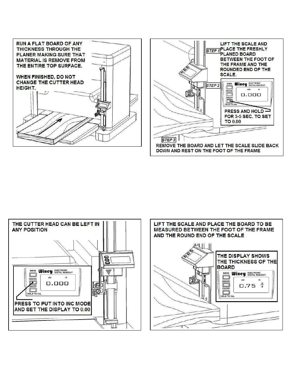 Wixey WR510 Type 2 PLANER READOUT User Manual | Page 6 / 8