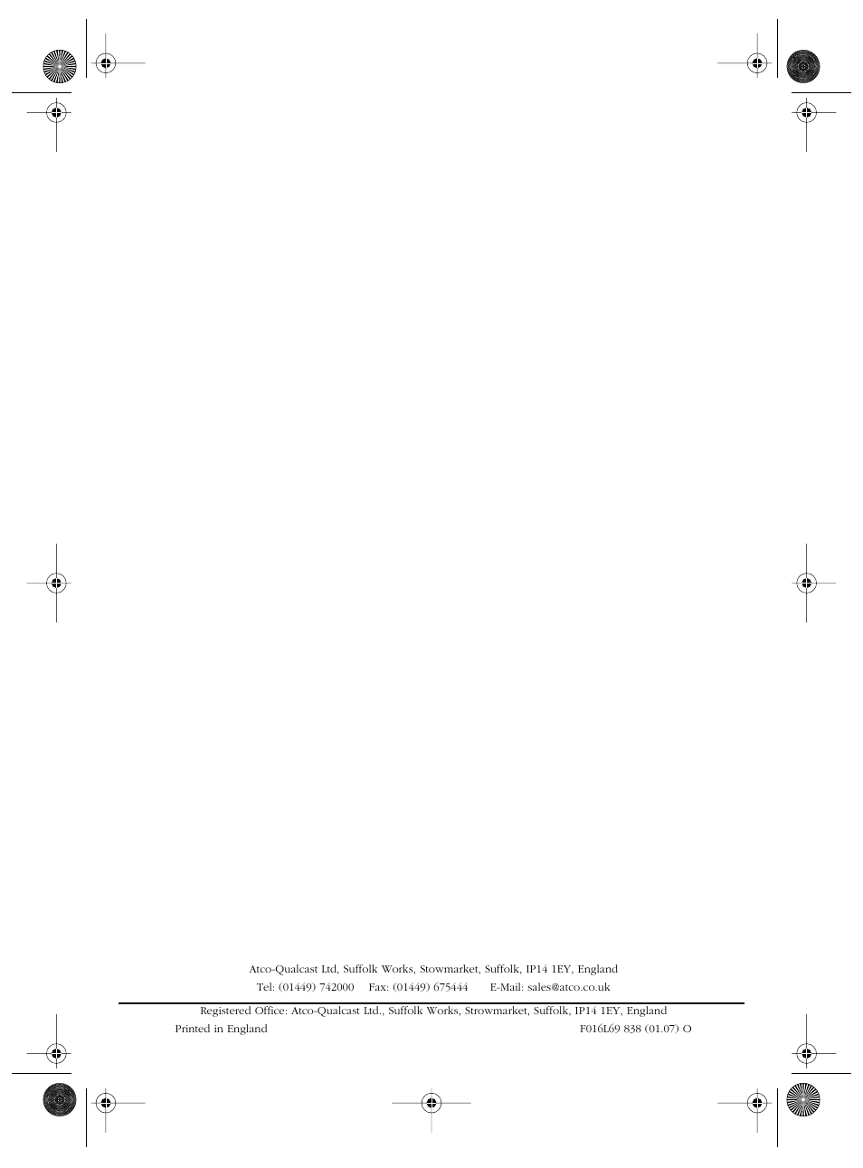 Atco ROYALE 20E I/C User Manual | Page 103 / 104