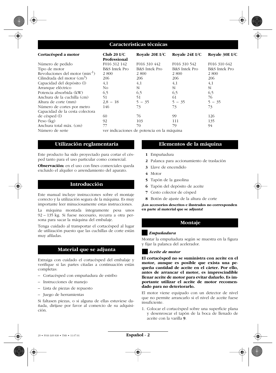 Atco ROYALE 20E I/C User Manual | Page 29 / 104