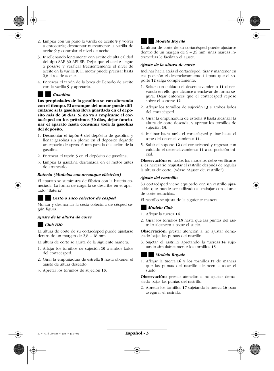 Atco ROYALE 20E I/C User Manual | Page 30 / 104