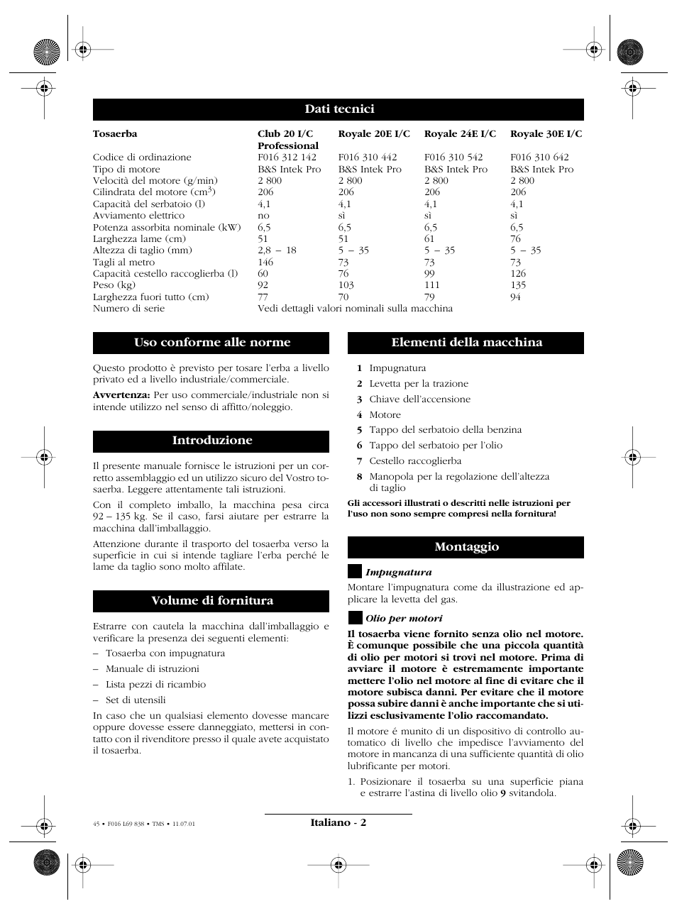 Atco ROYALE 20E I/C User Manual | Page 45 / 104