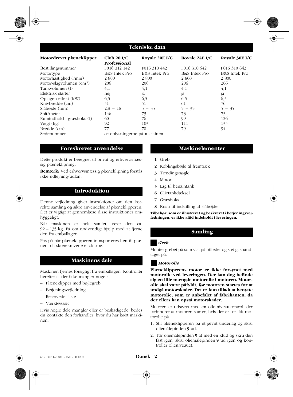 Atco ROYALE 20E I/C User Manual | Page 60 / 104