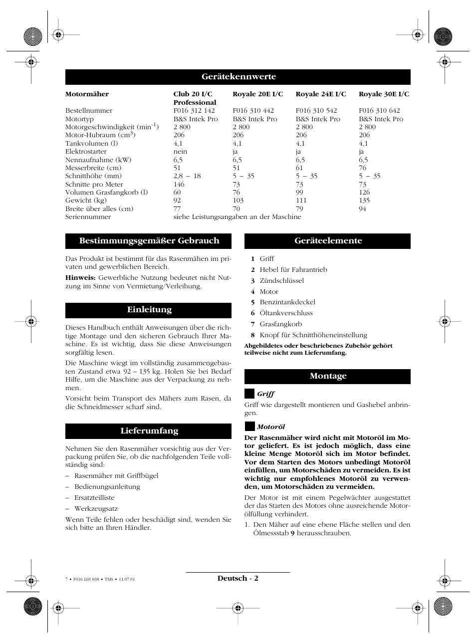 Atco ROYALE 20E I/C User Manual | Page 7 / 104