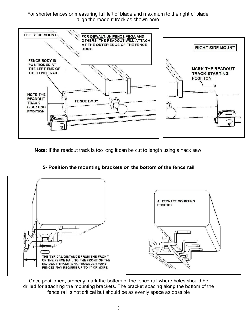 Wixey WR700 DIGITAL FENCE READOUT User Manual | Page 3 / 8