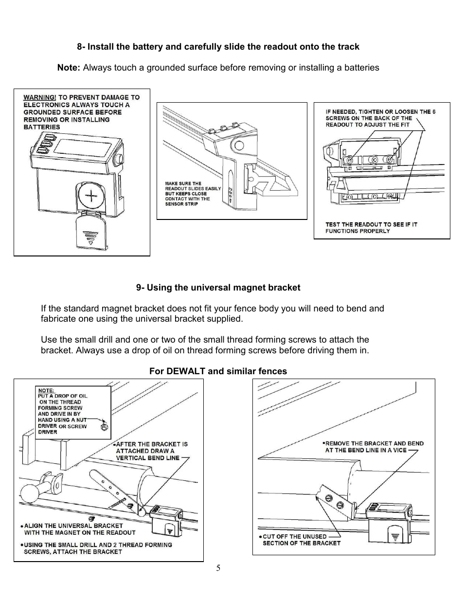 Wixey WR700 DIGITAL FENCE READOUT User Manual | Page 5 / 8