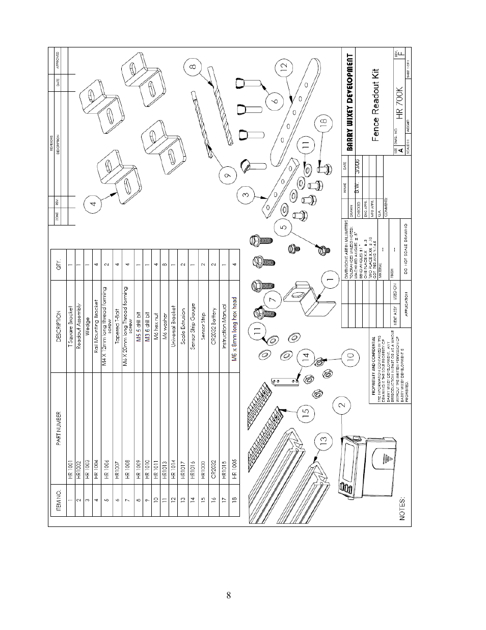 Wixey WR700 DIGITAL FENCE READOUT User Manual | Page 8 / 8