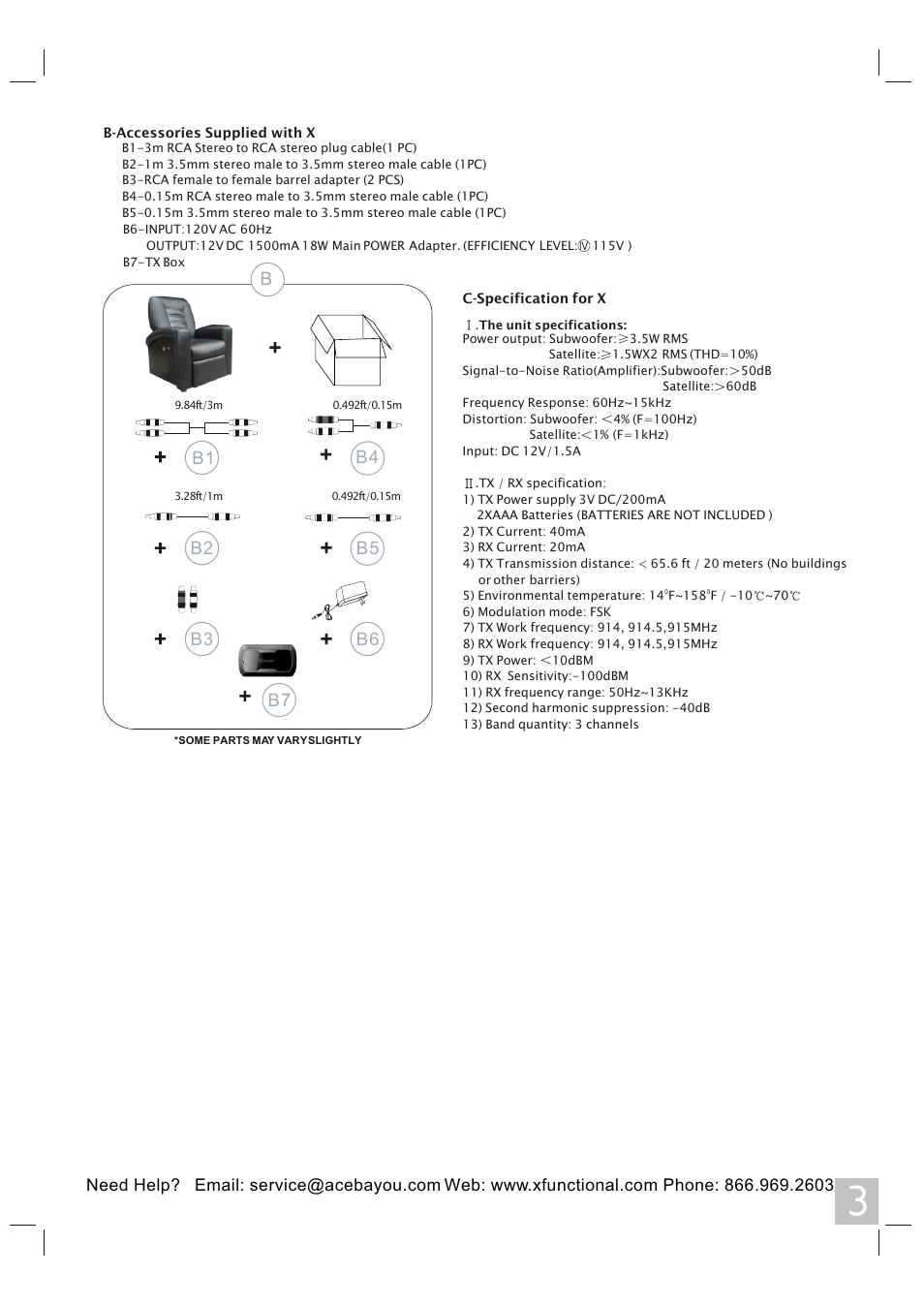 B4 b7, B2 b1, B5 b6 b3 | X Rockers 06106 User Manual | Page 3 / 8