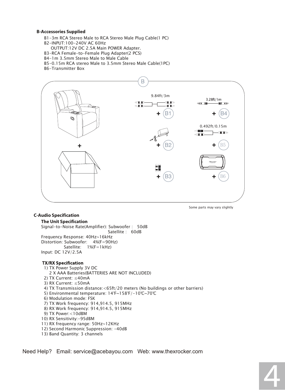 X Rockers 06113 User Manual | Page 4 / 10
