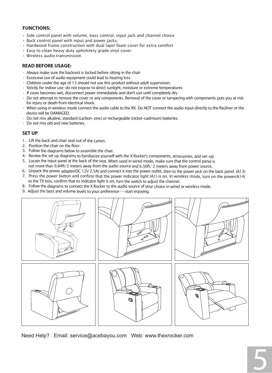 X Rockers 06113 User Manual | Page 5 / 10