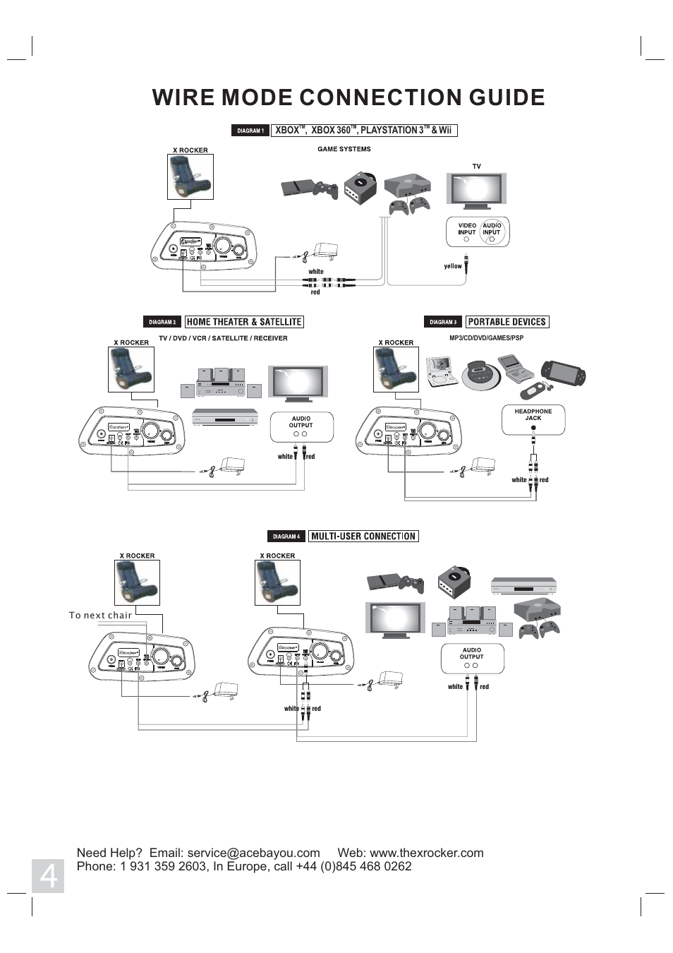 Wire mode connection guide | X Rockers 51245 User Manual | Page 4 / 8