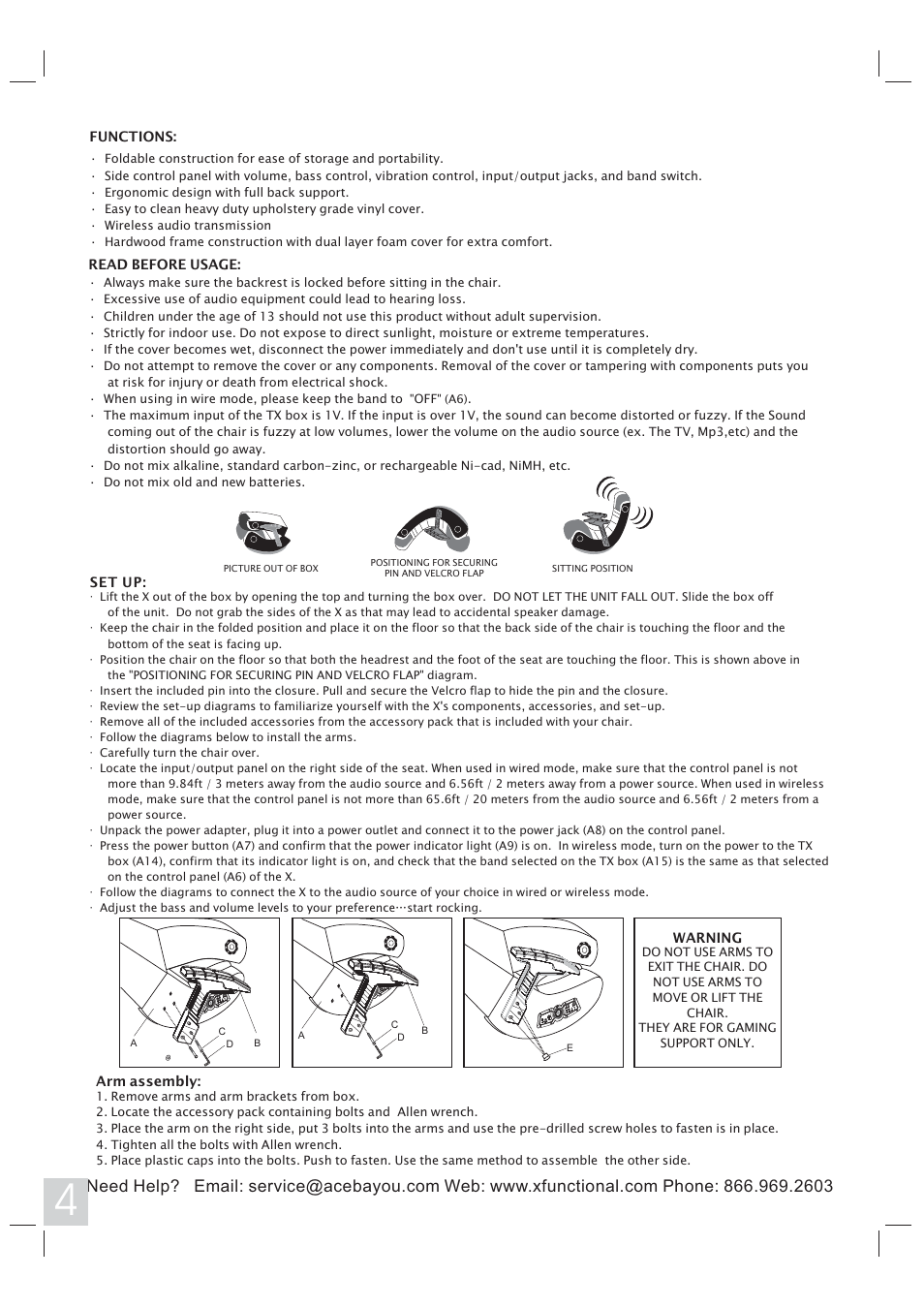 X Rockers 51259-X User Manual | Page 4 / 8