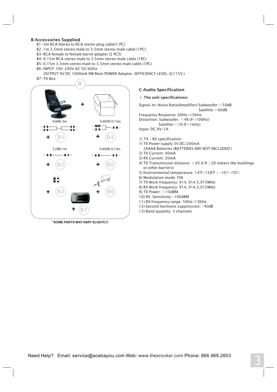 B4 b7, B2 b1, B5 b6 b3 | X Rockers 51274-X User Manual | Page 3 / 8