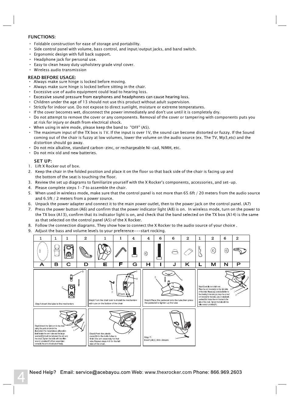 X Rockers 51274-X User Manual | Page 4 / 8